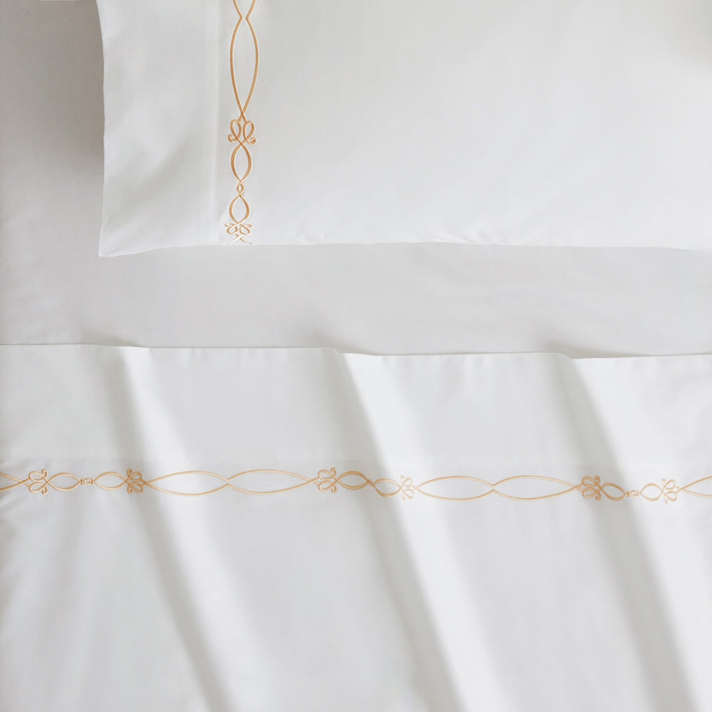 Palais Trellis 1200 TC Duvet Cover in Snow