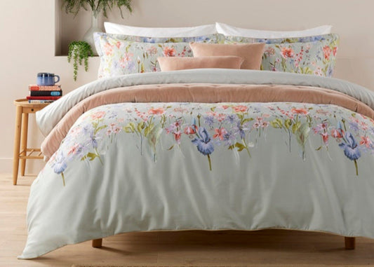 Christy "Suffolk Garden" Duvet Cover Sets in Sage (Green)