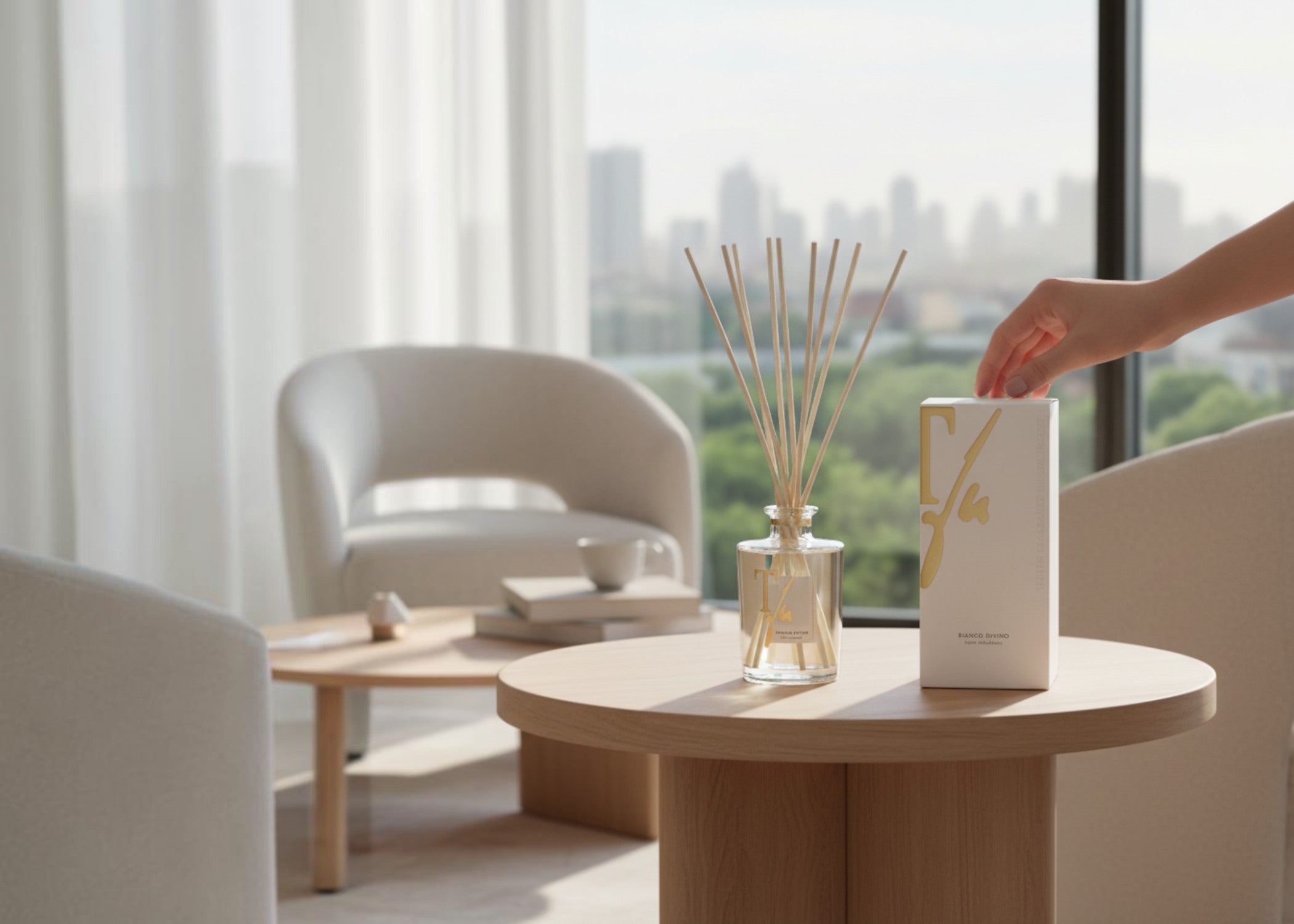 Teatro "Bianco Divino" Diffuser with Bamboo Sticks (250 ml- 500 ml)