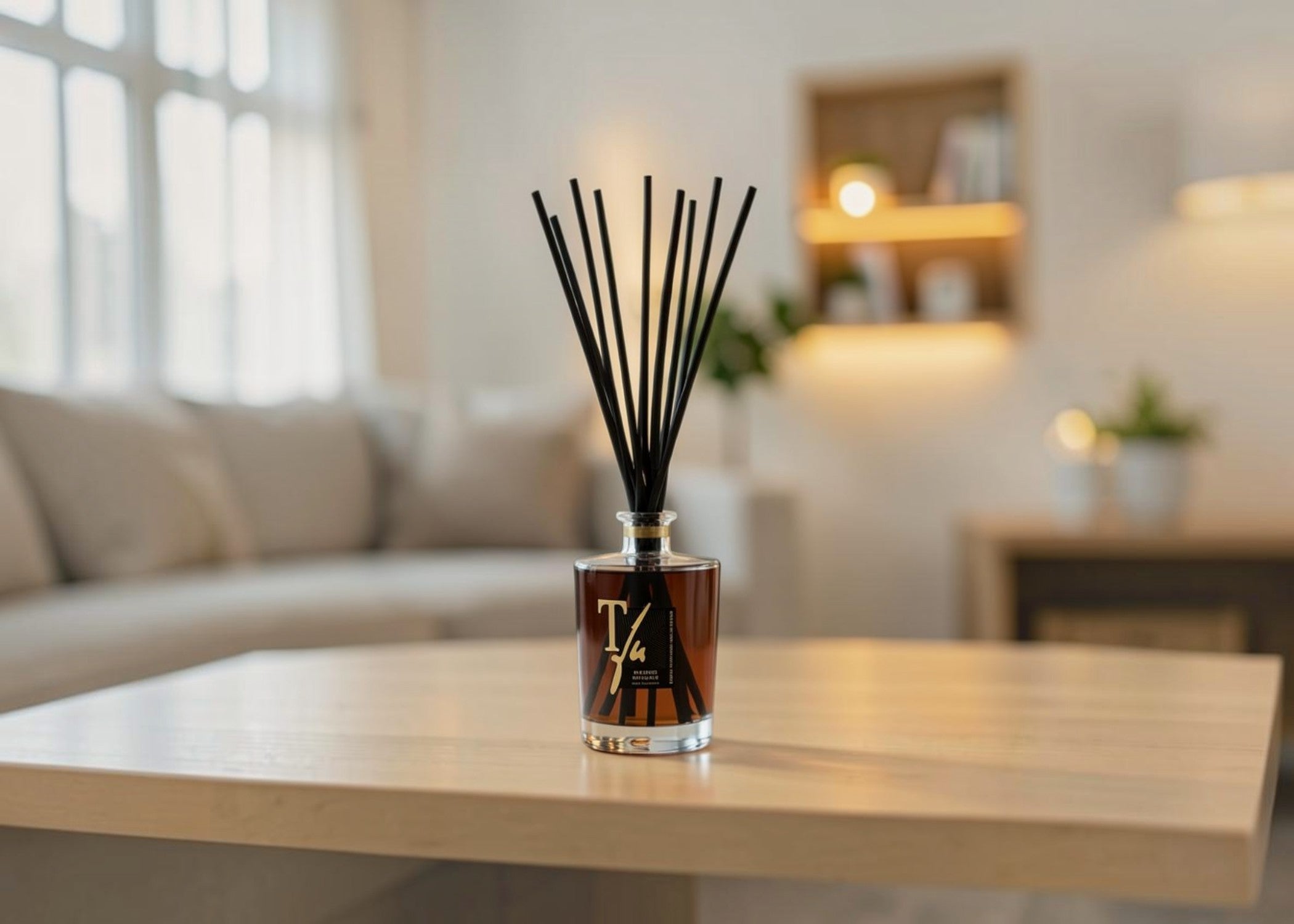 Teatro "Incenso Imperiale" Diffuser with Black Label Transparent Vase &  Bamboo Sticks (3000 ml)