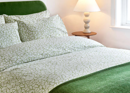 Jasper Conran "Mini Leaves" Duvet Cover Set in Spinach (Green)