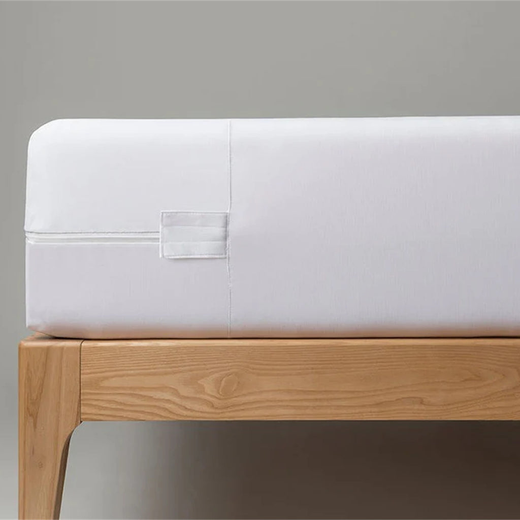 Anti-bedbug Mattress Protector in White