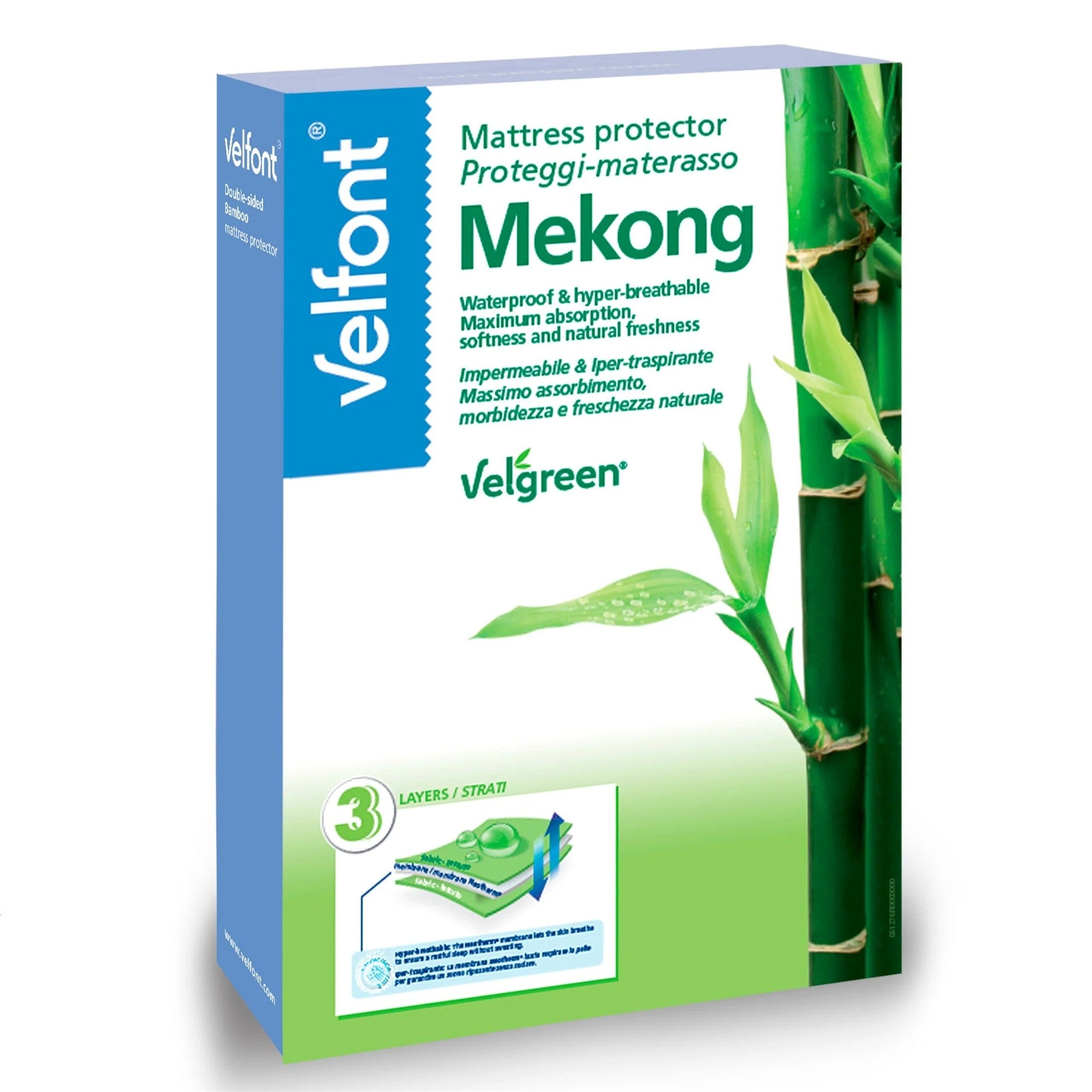 Mekong 3 Layer Mattress Protector White