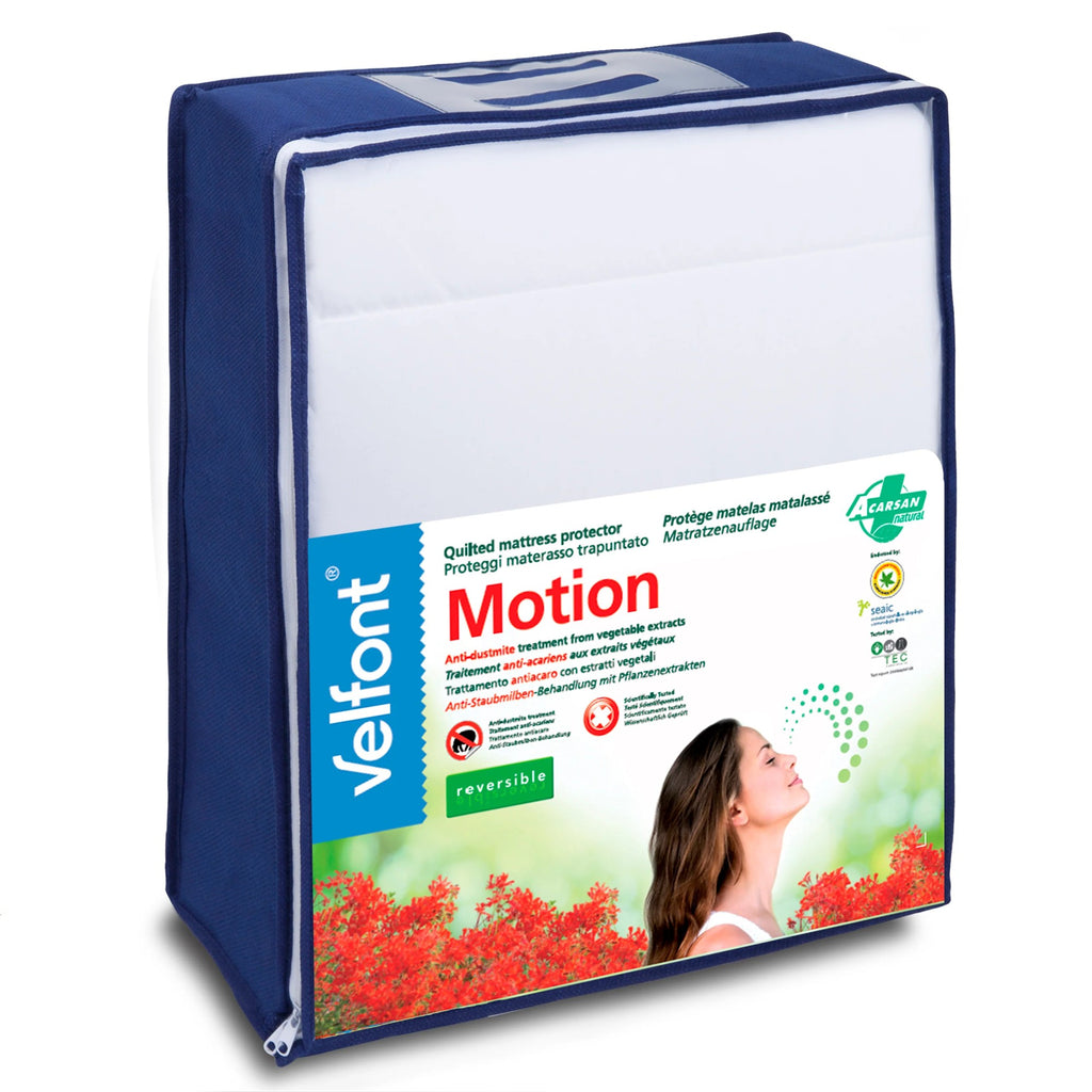 Motion Reversible Quilted Mattress Protector in White