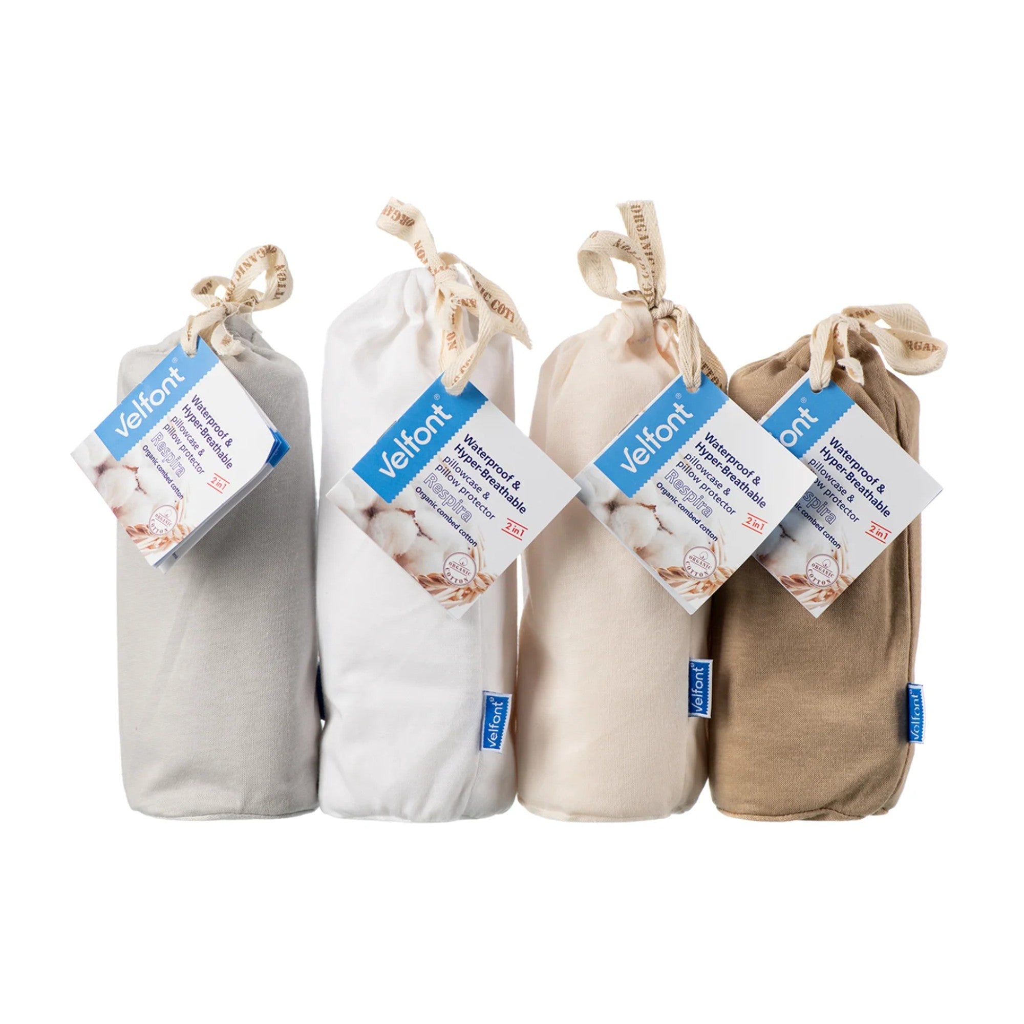 Respira 100% Organic Cotton Waterproof Standard Pillow Protector in Multiple colours