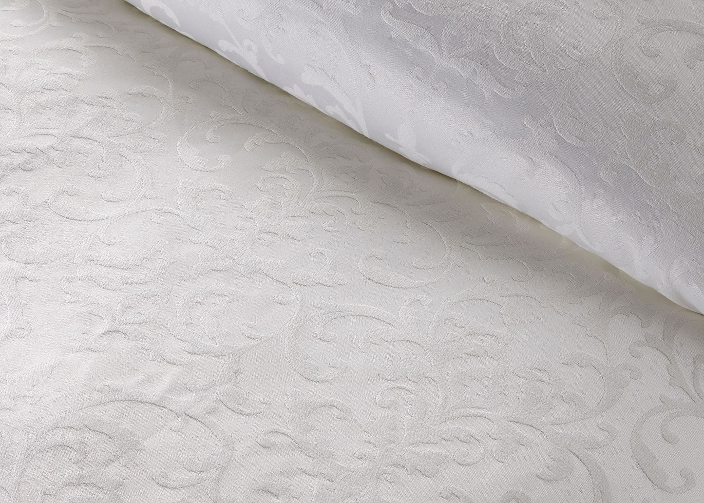 Christy "Venice" Jacquard Duvet Cover Sets in White