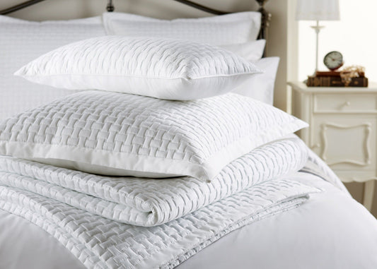 Christy "Windsor" Decorative Throw & Shams - in Cream