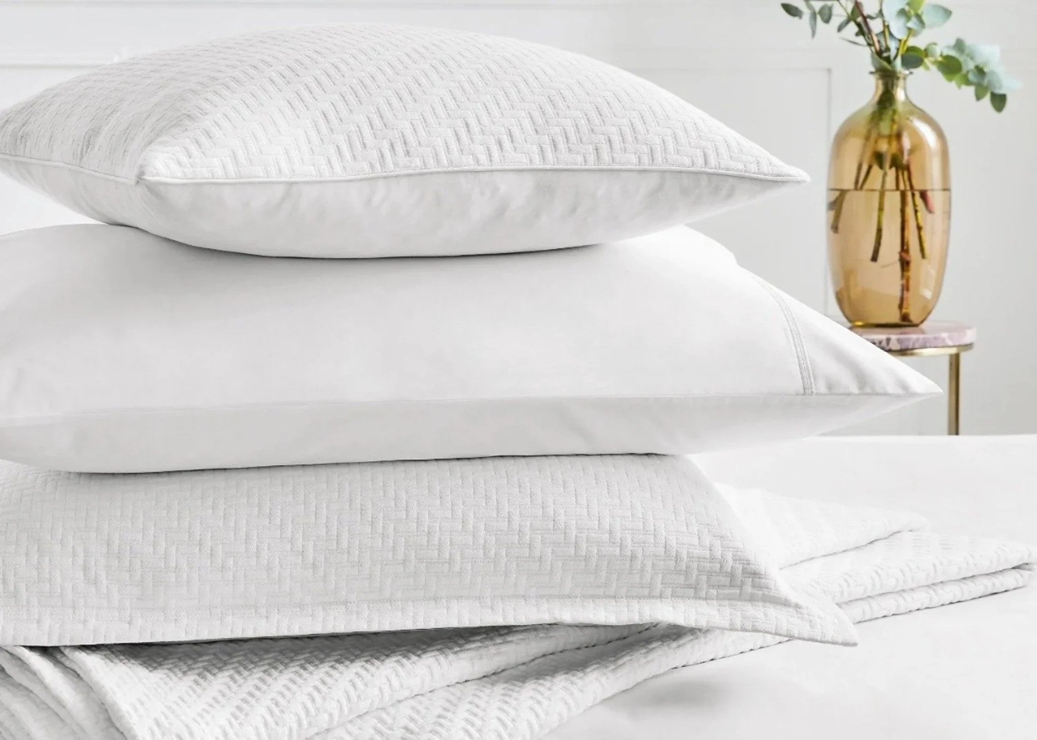 Bedeck of Belfast "Andaz" Cushion in White