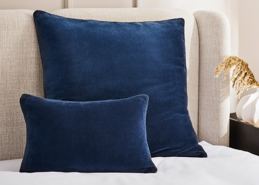 Christy "Arles" Decorative Filled Cushion in Navy