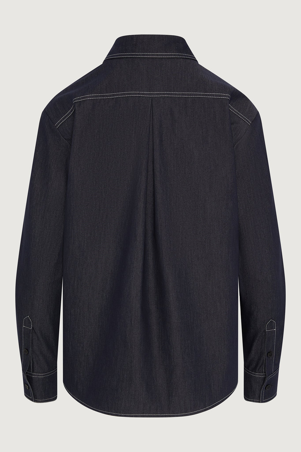Faye Denim Button Through Shirt in Blue
