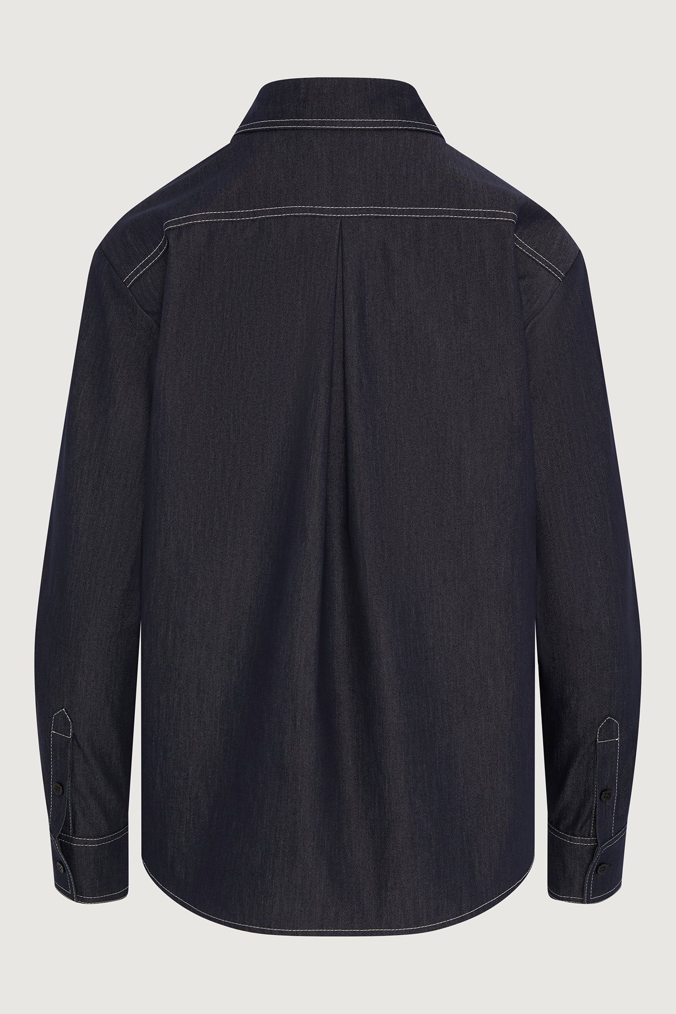 Faye Denim Button Through Shirt in Blue