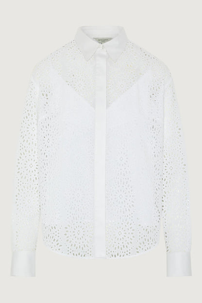 Jasper Conran "Felicia" Broderie Shirt in White