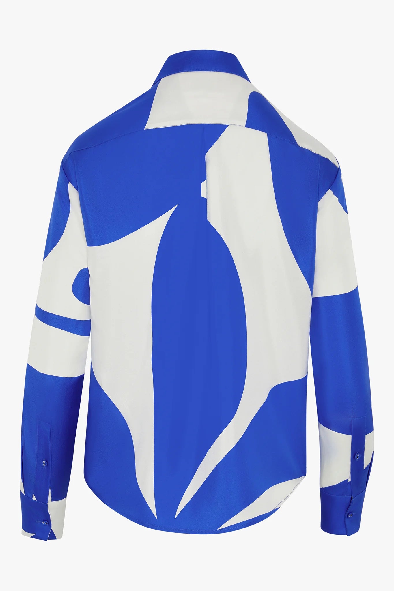 Jasper Conran "Gail" Silk Twill Printed Shirt in Blue