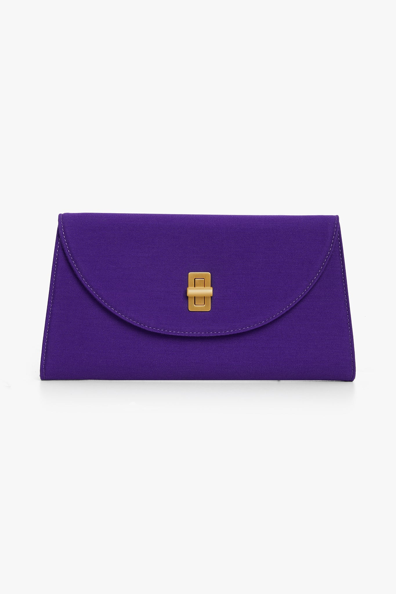 Jasper Conran "Gigi" Wool Silk Clutch Bag in Violet
