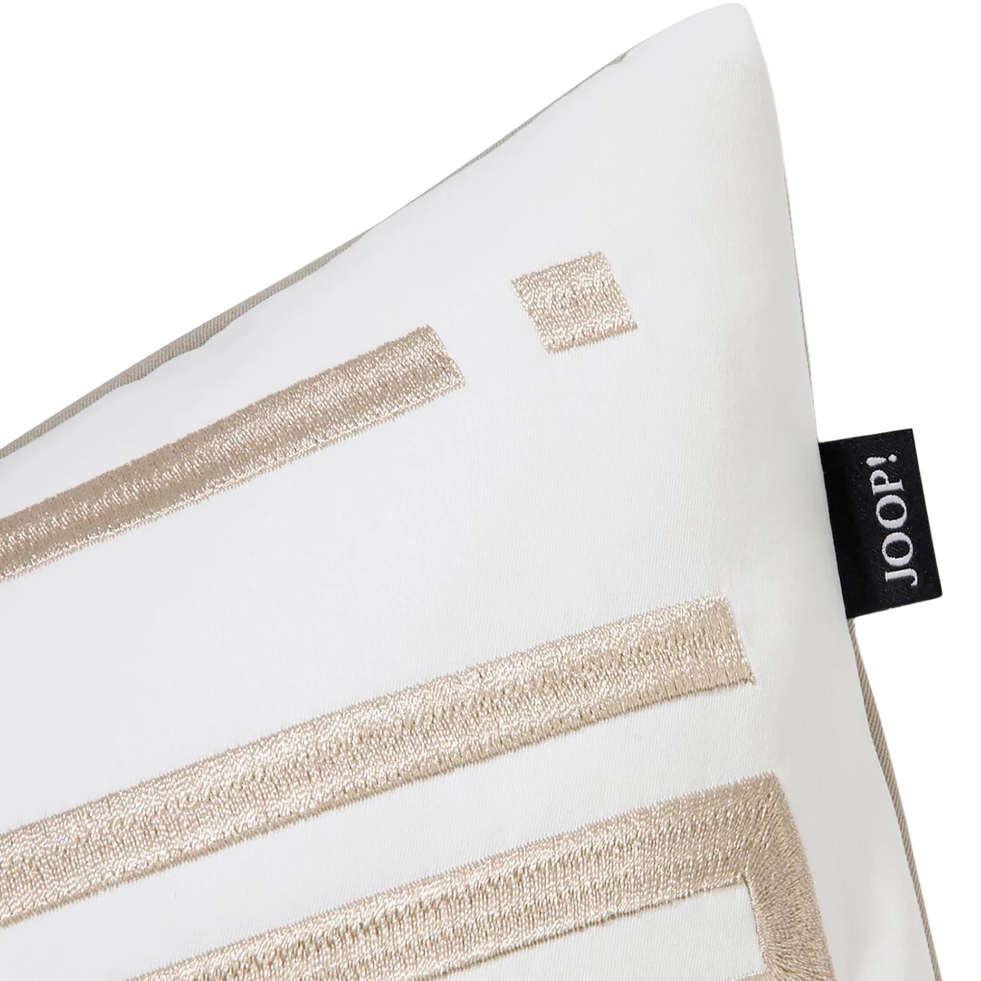 Bars Decorative Filled Cushion in Beige
