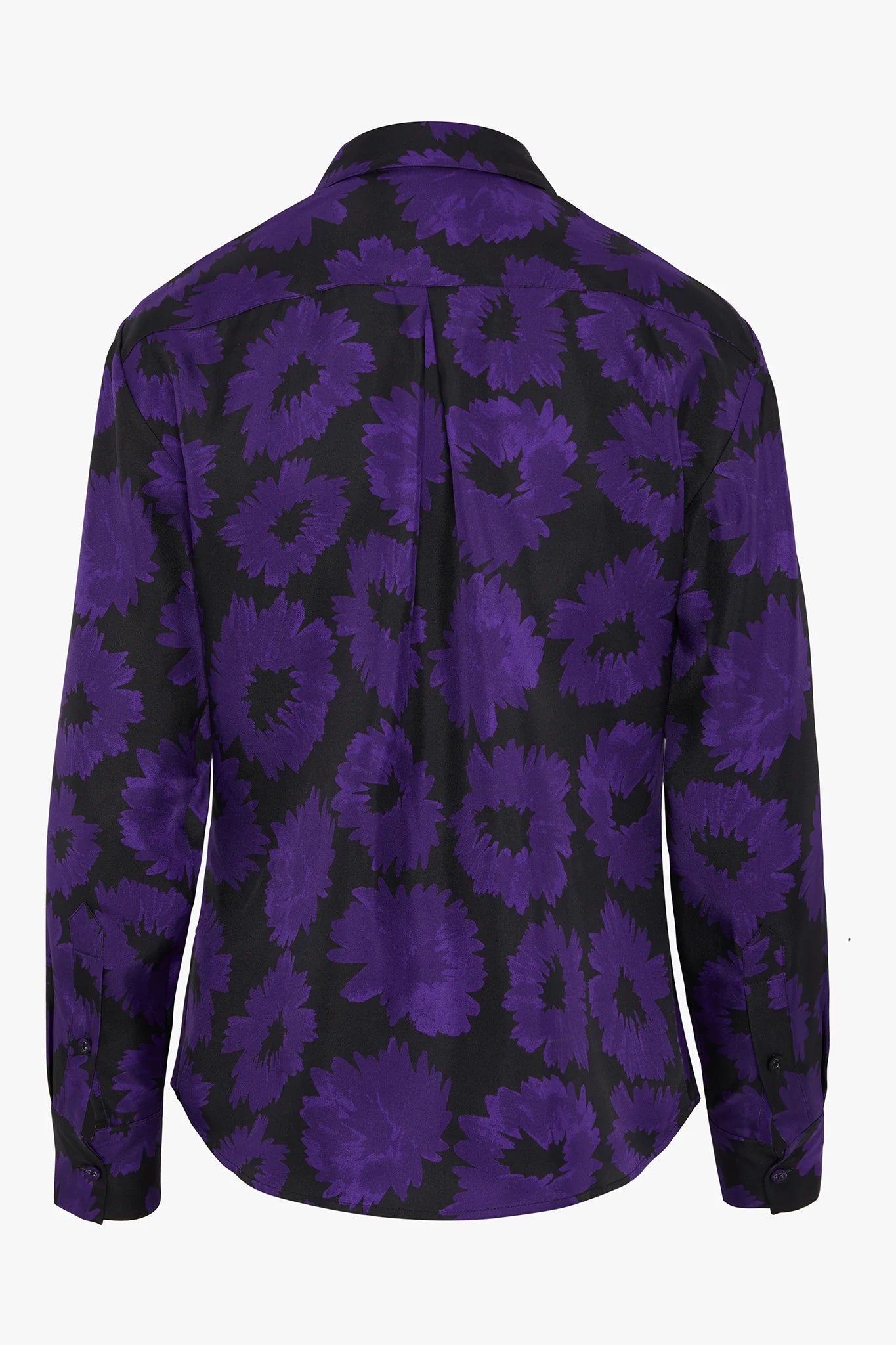 Isabella Silk Twill Printed Shirt in Purple