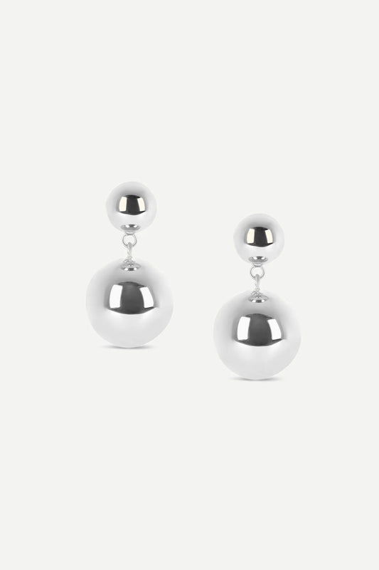 Jasper Conran "Gwendolyn" Short Ball Earrings in Silver